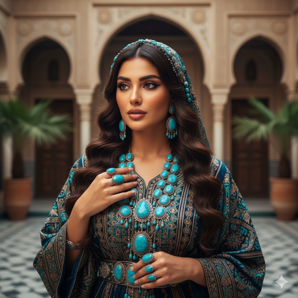 Arabic girl wearing feroza in dubai