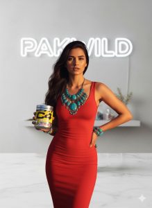Girl Holding c4 supplement pre work 60serving Pakwild